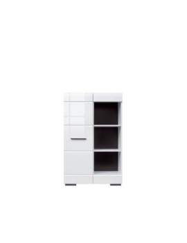 Fever bookcase with cupboard REG1D white gloss