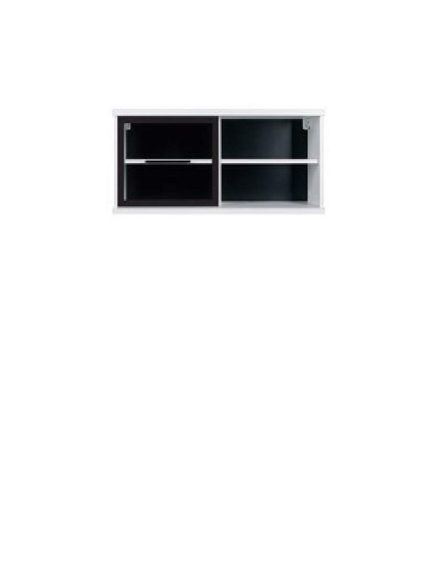 Fever hanging glass door bookcase SFW1 white