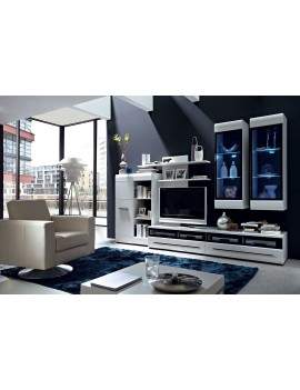 Fever TV unit with glass RTV1S white gloss