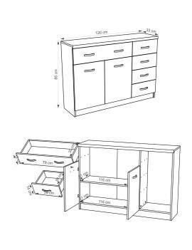 Top Mix sideboard 2d5s sonoma