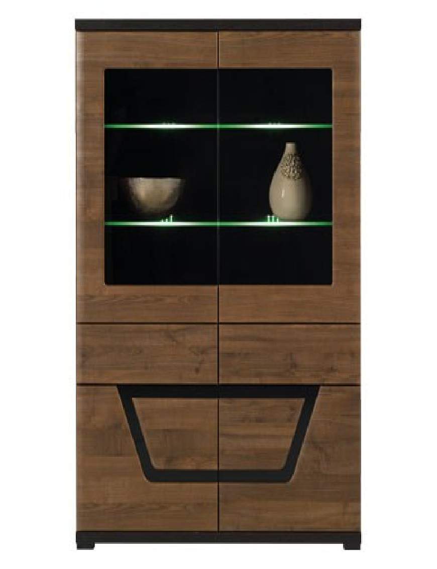 Tes display cabinet walnut