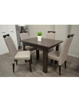 Set of extending dining table BRW and 4 chairs Arte 2