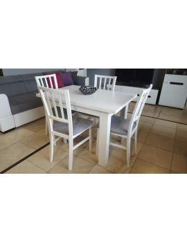 SET of extending dining table BRW and 4 chairs Sailor white