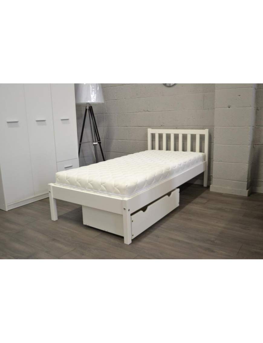 Berno bed with drawer white