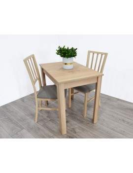 Miron extending dining table with 2 chairs MarP sonoma