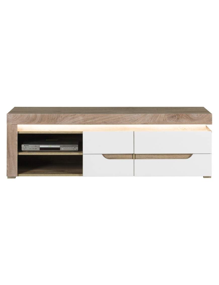 Irma TV unit IM 2 oak/white gloss