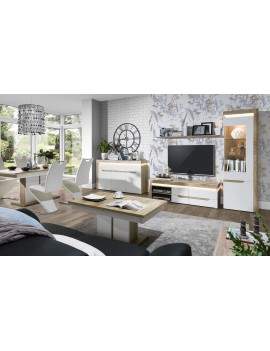 Irma TV unit IM 2 oak/white gloss