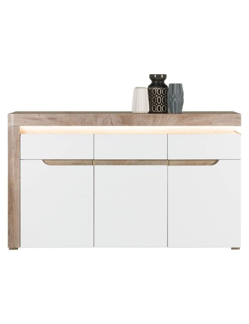 Irma sideboard IM 4 oak/white gloss