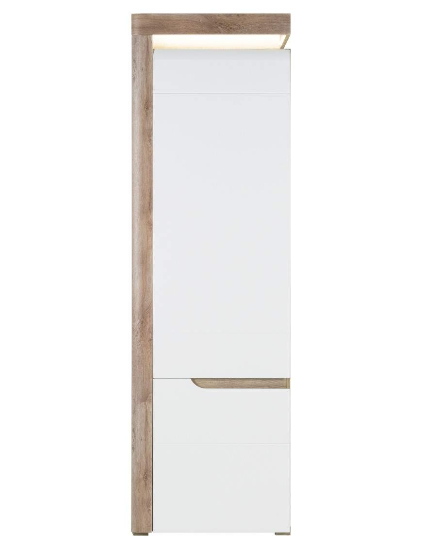 Irma bookcase IM 8 oak/white gloss