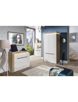 Irma wardrobe IM 9 oak/white gloss