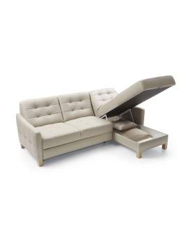 Corner sofa bed Elio with storage