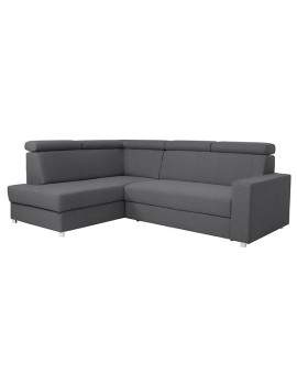 Lone corner sofa bed with storage left