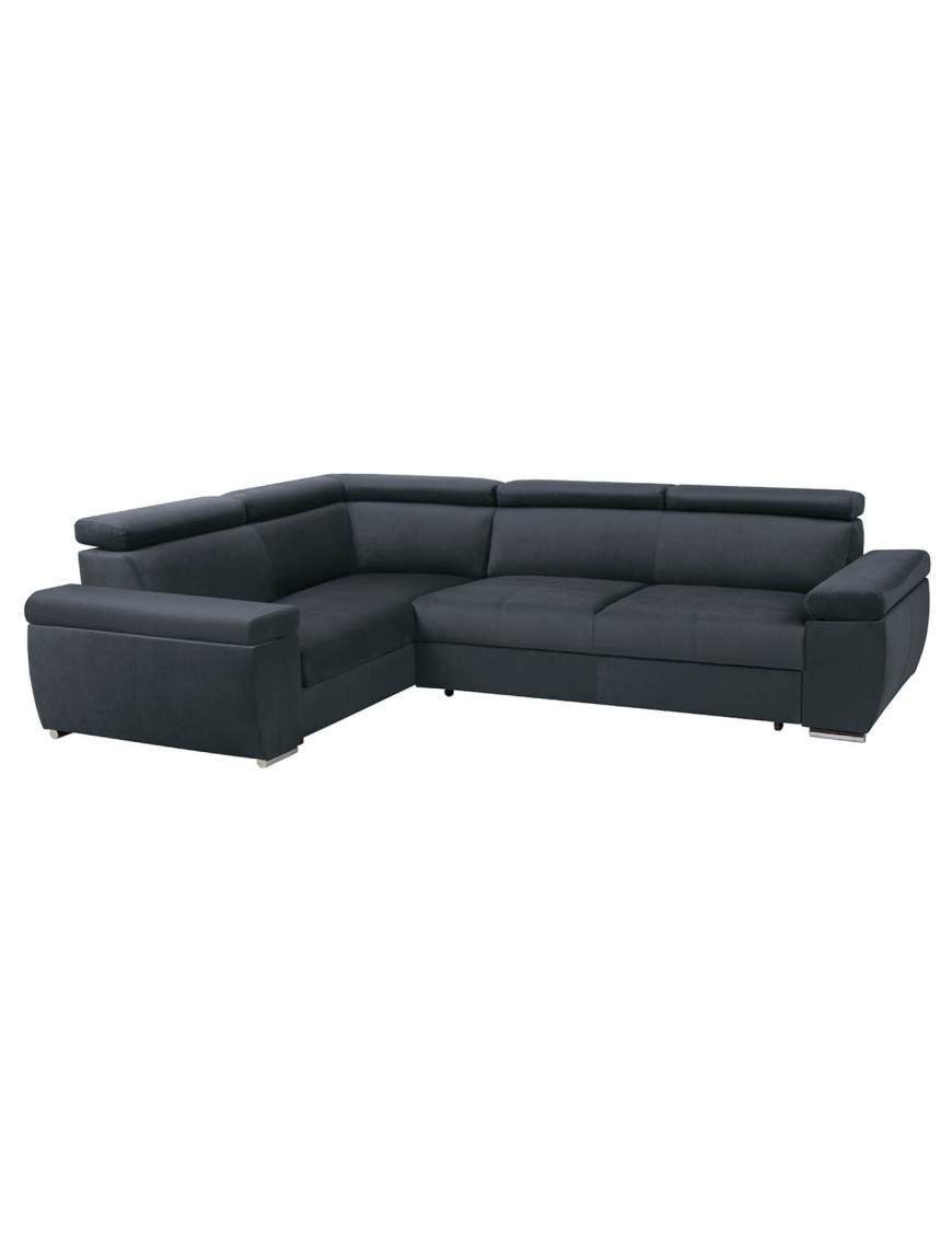 Loft corner sofa bed with storage left