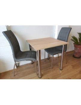 Set of Mikla table with 2 chairs sonoma