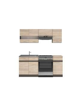 Junona kitchen units set 180cm sonoma