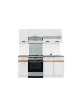 Junona kitchen units set 180cm white gloss