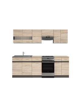 Junona kitchen units set 230cm sonoma