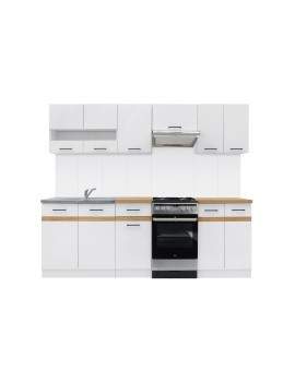 Junona kitchen units set 230cm white gloss