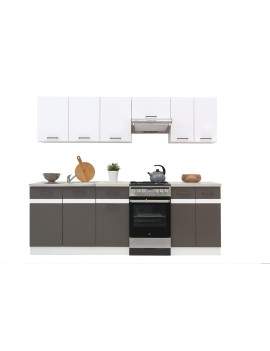 Junona kitchen units set 230cm grey