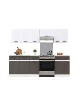 Junona kitchen units set 240cm grey