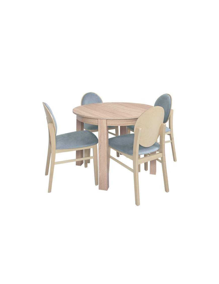 Bernardin round extending dining table sonoma