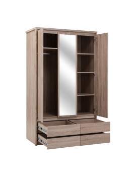 Bedroom set, bed, large wardrobe with mirror, 2x night stands, free delivery Norton