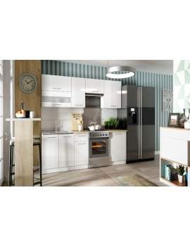 Tiffany 7 kitchen units set, high gloss kitchen units 240 cm