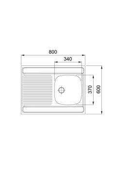 Sink Franke 800x600 mm