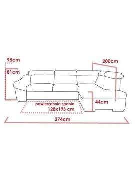 Corner sofa bed Vapiano with storage right