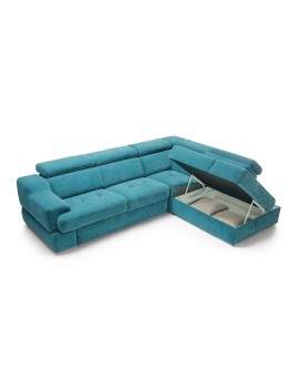 Corner sofa bed Belluno with storage right