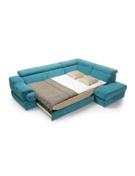 Corner sofa bed Belluno with storage right