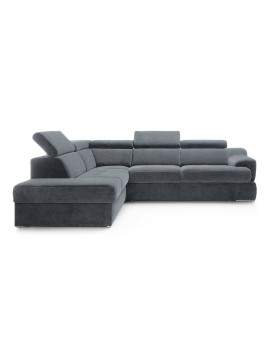 Corner sofa bed Belluno with storage left