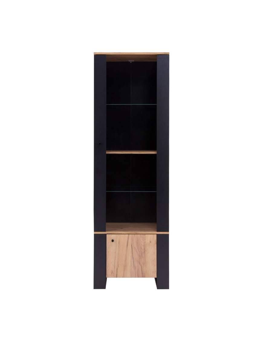 Wood display cabinet