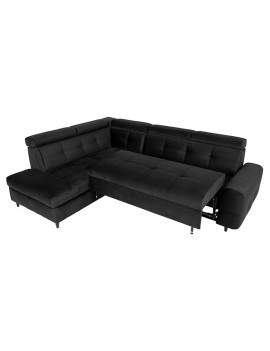 Matras corner sofa bed with storage left