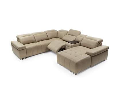 Domo modular corner sofa bed with electric recliner,  bed function, storage and bar