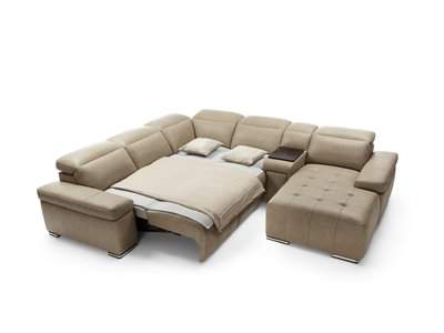 Domo modular corner sofa bed with electric recliner,  bed function, storage and bar