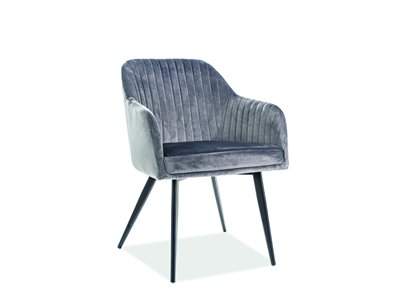 Elina velvet chair grey