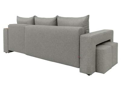 Denvo 3 universal corner sofa bed, storage and 2 pouffees