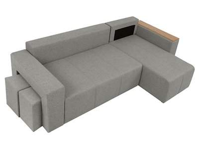 Denvo 3 universal corner sofa bed, storage and 2 pouffees