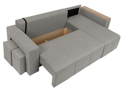 Denvo 3 universal corner sofa bed, storage and 2 pouffees