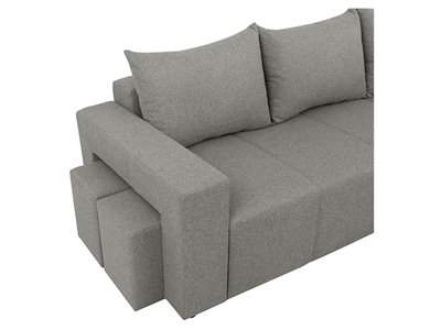 Denvo 3 universal corner sofa bed, storage and 2 pouffees