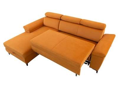 Santi corner sofa bed with storage left