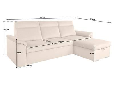 Nubo universal corner sofa bed with storage