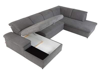 Ramzes corner sofa bed with storage left