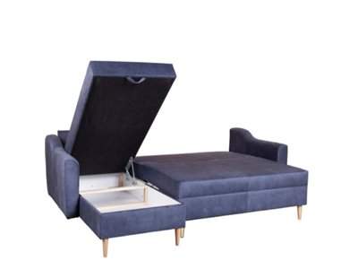 Grande universal corner sofa bed and storage