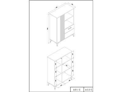 Aris bookcase AS5