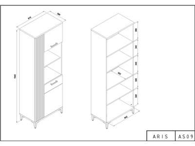 Aris bookcase AS9