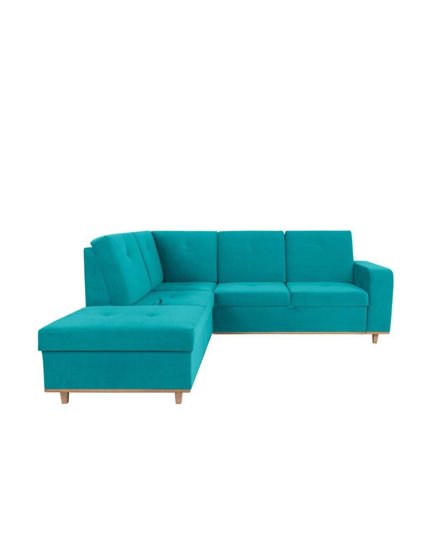 Cabras Corner sofa bed with storage left